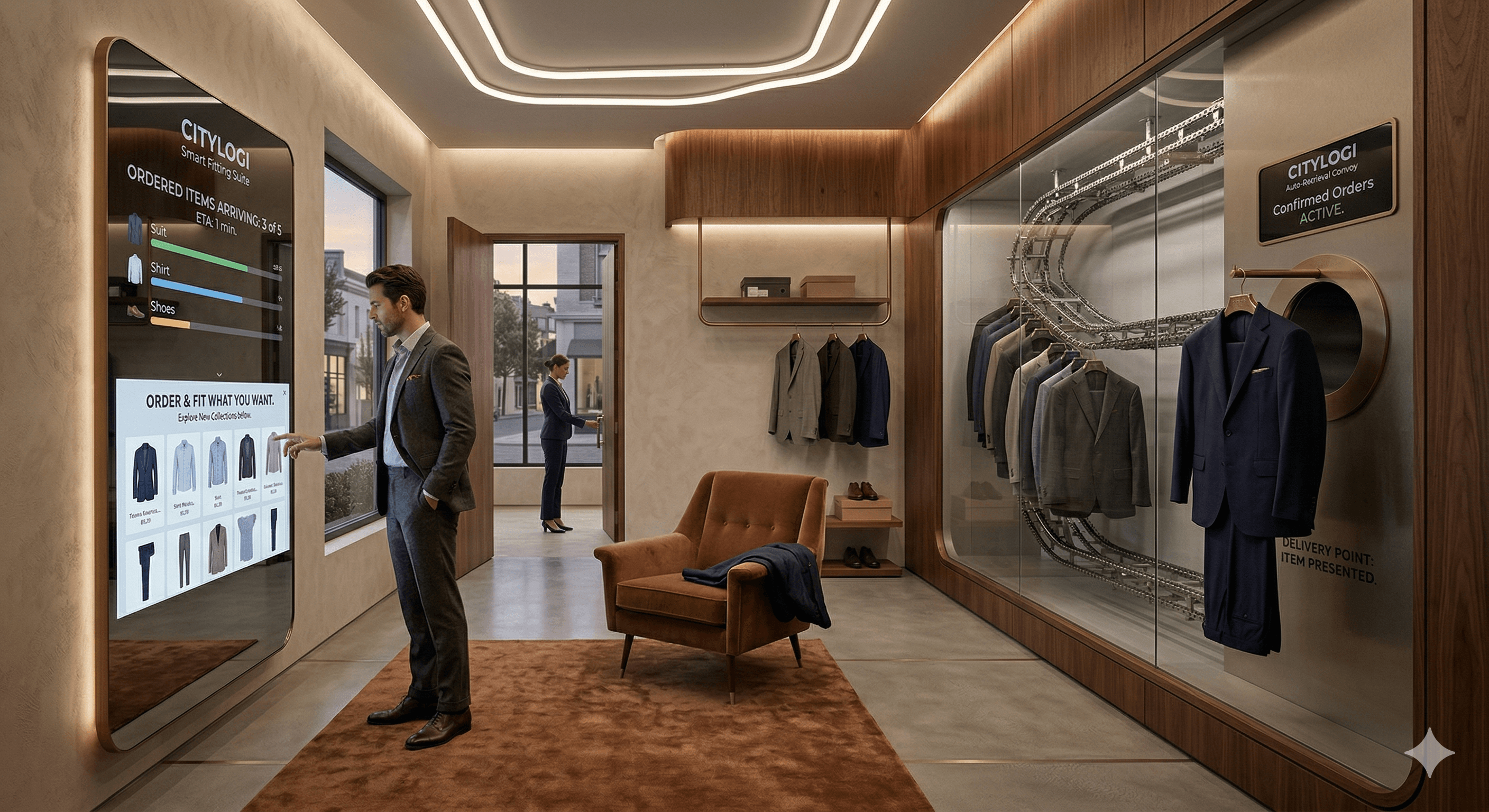 Retail-Experience-Fläche mit automatisierter Warenbereitstellung